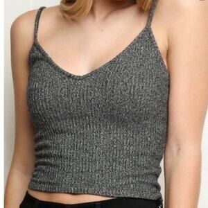 Brandy Melville Joanne Gray Ribbed Tank one size